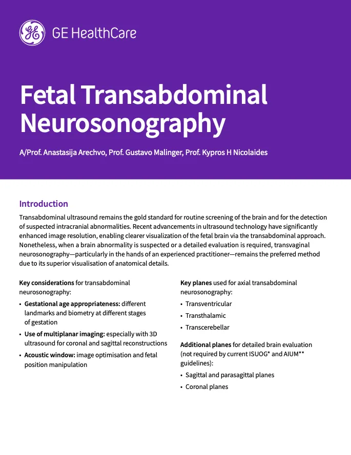  Fetal transabdominal neurosonography